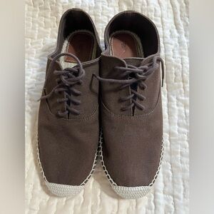 Ralph Lauren Brown Canvas Espadrille